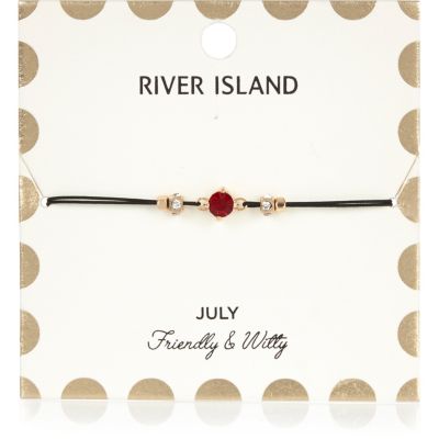 Red July birthstone bracelet